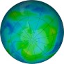 Antarctic ozone map for 2025-03-05